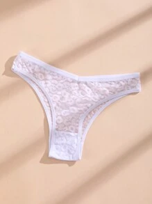 3pcs Women Lace V-Waist Seamless Underwear Breathable Sports Briefs - Multicolor - View 3