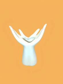 1 件手持花瓶 7 英寸人体陶瓷臂形小花瓶现代美学装饰陶瓷花瓶桌面白色臂花瓶适用于家庭办公室装饰（不含装饰品） - 白色 - 查看 15