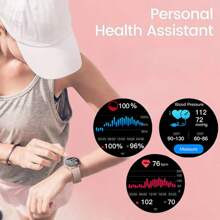 Reloj inteligente SENBONO (contestar/hacer llamadas), reloj inteligente de 1,39 pulgadas para mujeres, reloj de fitness con monitor de sueño, podómetro, rastreador de actividad (para iOS Android) Reloj inteligente - Dorado - Ver 4