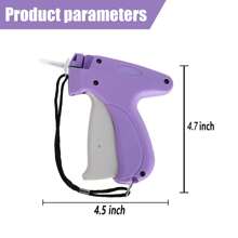 1 Set Portable Sewing Machine Accessories, Quilting Gun, Mini Sewing Gun, Micro Sewing Edging Gun, Clothing Micro Label Sewing Tool (1 Label Gun + 6 Needles + 500 White And 500 Black Snap Fasteners) - Black - View 7