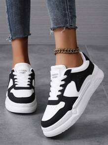 Shoes Women's Lace-Up Casual Sneakers Court Shoes Board Shoes Lightweight Street Shoes