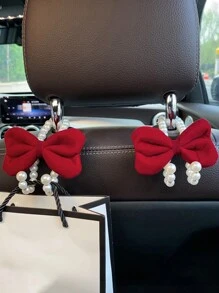 2 piezas Gancho montado en el coche en el respaldo del asiento delantero, gancho pequeño multifuncional para decoración interior del automóvil - Unitalla - Ver 8