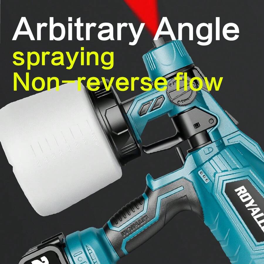 21V Cordless Electric Spray Gun, Rechargeable Paint Sprayer For Water
