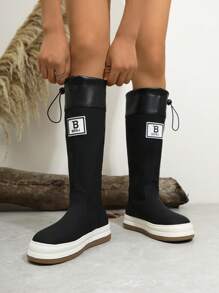 Thick-Soled Retro Outdoor Mid-Calf Rain Boots, Autumn & Winter New Arrival