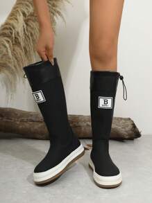 Thick-Soled Retro Outdoor Mid-Calf Rain Boots, Autumn & Winter New Arrival