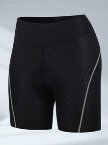 BEROY 女式騎行內褲，坐墊設計舒適，寬鬆腰圍單車褲，輕量網眼骑行短裤衬裤，增強運動舒適度 - 灰色 - 查看 4