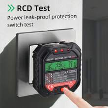 Socket Tester Circuit Detector Voltage Measurement Leakage Detection RCD Test Backlight Alert For Household Wiring Test Leakage Protection Test - 英規插(220-240V) - 查看 4