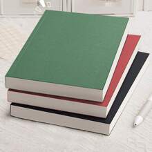 1pc Colorful Notebook A5/B5 Size, 256 Pages Thick Faux Leather Minimal Style Lined Journal Back To School