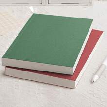 1pc Colorful Notebook A5/B5 Size, 256 Pages Thick Faux Leather Minimal Style Lined Journal Back To School