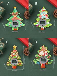 1 cái Nhựa Cây Giáng Sinh Dụng Cụ Mở Nắp Chai Trang Trí Từ Tính - Nhiều màu - Xem 7