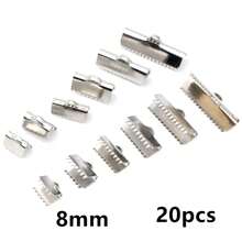20 pièces Fermoir à boucle plate en acier inoxydable pour la fabrication de bijoux, connecteurs pour collier, bracelet, DIY