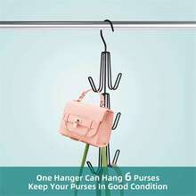 1pc Metal Purse Hanger Organizer For Closet/Clothing Store - Keep Purses Visible And In Good Condition - Space Saving Backpack Rack Multi-Layer Bag Hanger Wrought Iron Handbag Belt Hook Home Cloakroom Storage Rack Decorations Autumn Decor Festival Decor Room Decor Home Decor Fall Decor Bedroom Decor - Multicolor - View 10