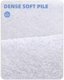 Bathroom Rugs, Non Slip, Absorbent, Soft, Washable, Thick Bath Mat, Small Bath Rug Bath Mats For Bathroom Floor, Shower, Sink, Vanity - White - View 5