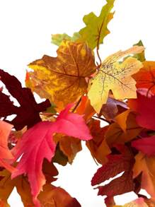 Halloween, Weihnachten 2 Stück Ahorn Blatt Girlande Herbst Girlande Ahorn Blatt 24 m künstliche Herbst Blatt Girlande künstliche Herbst Blatt Hänkende Rebe geeignet für Innen Außen Familie Hochzeit Halloween Thanksgiving Wanddekoration