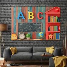 1pc ABC Letter Wooden Theme Room & Garden Decor Versatile Backdrop, Electricity-Free Photography Background, Suitable For Photo Props - Multicolor - View 5