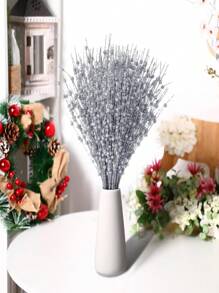 10 cây thông Noel nhân tạo màu vàng hồng quả mọng trang trí 43cm kim sa lấp lánh quả mọng đỏ trang trí cây thông Noel vòng hoa Giáng sinh năm mới, Giáng sinh - Nhiều màu - Xem 4