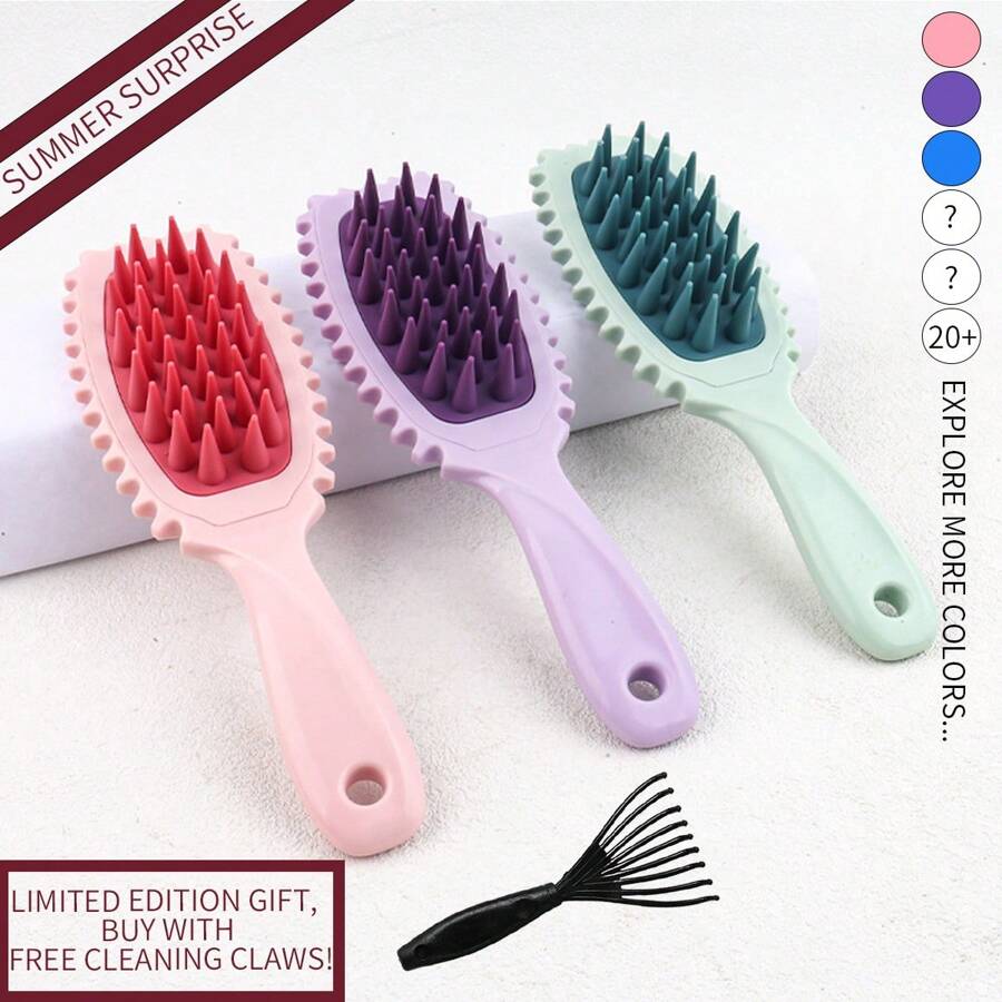 干湿洗发按摩发刷气垫梳带手柄、定型刷、顺发刷、专业发型梳、弹跳发刷、卷发定型刷梳、适用于卷发、直发、女士、儿童、洗发按摩刷沐浴梳带手柄、头皮护理发刷，带长而灵活的硅胶梳齿、干湿洗发按摩发刷、圆形洗发刷、去屑发刷/发梳，适合所有发质，男女适用、返校、旅行度假必需品、女士发饰、刷子、发刷、边刷、刷头发、发梳、梳头发、顺发刷、球刷、迷你发刷、发刷套装、木梳、梳子、光滑后刷、发刷、边刷、刷头发、发梳、发刷套装、梳头发、迷你发刷、顺发刷、美发产品、美发工具、美发东西，头发护理，卷发刷，理发器，理发配件，美发设备