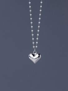 1pc Stylish Heart Shape Pendant Necklace Women Jewelry Valentine's Day Gift Valentines - Heart Necklace - View 7