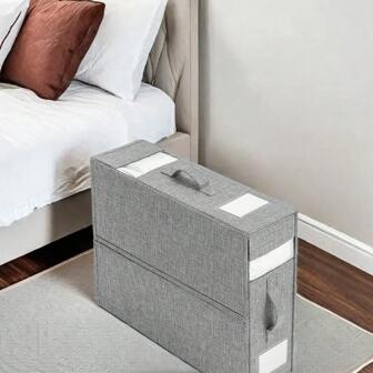 1pc Linen Storage Box, Visible Window Zipper Folding Blanket Organizer Box, Suitable For Home, Room, Bedroom, Under Bed, Dormpencil Case Room Decor  Decor Home Decor Kitchen Wall Decor Bedroom Decor School Supplies School Decor  Decorations   Autumn Decor Festival Decor Room Decor Home Decor Fall Decor Bedroom Decor