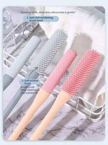 1pc Silicone Foot Brush, Soft Bristle Foot Scrubber For Removing Dead Skin, Calluses And Cleaning Toe Crevices - Multicolor - View 4