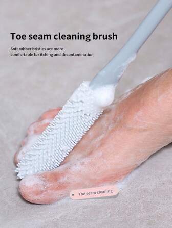 1pc Silicone Foot Brush, Soft Bristle Foot Scrubber For Removing Dead Skin, Calluses And Cleaning Toe Crevices