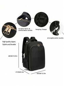 1 Pc Barber Backpack Hair Accessories Large Capacity Hairdressing Scissors Tools Bag Organizer For Salon Styling Makeup Tools,Back To School,Travel Holiday Essentials,Hair Accessories For Women - Multicolor - View 11