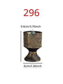 Bộ 1 lư hương trang trí phòng ngủ sáng tạo, nắp kim loại kiểu Trung Đông, máy khuếch tán tinh dầu, hộp đuổi muỗi chống cháy, trang trí nhà cửa, phòng ngủ, phòng tập yoga, cắm trại, sân vườn, hiên nhà, đạo cụ bữa tối lãng mạn dưới ánh nến cổ điển, vật trang trí. - màu đen - Xem 14
