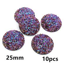 10pcs 20/25mm Flat Back Resin Cabochon Beads, Suitable For Bracelet, Earrings And Other DIY Jewelry Making Accessories - Resin Cabochon - View 30