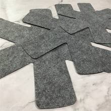 3pcs Felt Pot Holder Coaster Gray Anti-Slip Heat Insulation Protective Mat Three-Piece Set Of Non-Woven Fabric Wear-Resistant And Practical - Multicolor - View 9