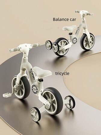Christmas Decoration 1pc 3-In-1 Tricycle Balance Bike With Music & Light, Gift For Kids Boys Girls