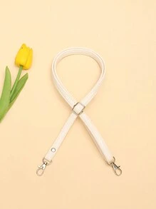 1pc Solid Color PU Adjustable Shoulder Strap, Replacement Crossbody Bag Strap Accessory - Beige - View 9