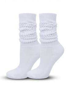 10Pairs Women Scrunch Socks With Multiple Colors Mixed And Matched, Two In One Pile Women Socks For Daily Wear,   Socks, Comfortable Women Mid Calf Socks, Soft, Breathable Slouchy Socks, Thick, Warm, Men's And Women's Long Tube Socks - Multicolor - View 4