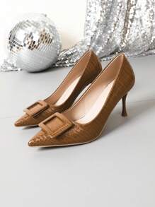 Zapatos de vestir elegantes de tacón alto y punta fina para mujer, ideales para el otoño
