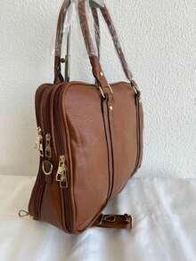 Women's Briefcase Bags / Geande / Synthetic Leather / Three Compartments - 棕色 - 查看 2