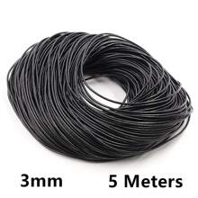 5 metrów 1-3mm średnica skórzany okrągły sznurek do stringów DIY elementy do bransoletki sznurek do wyrobu biżuterii