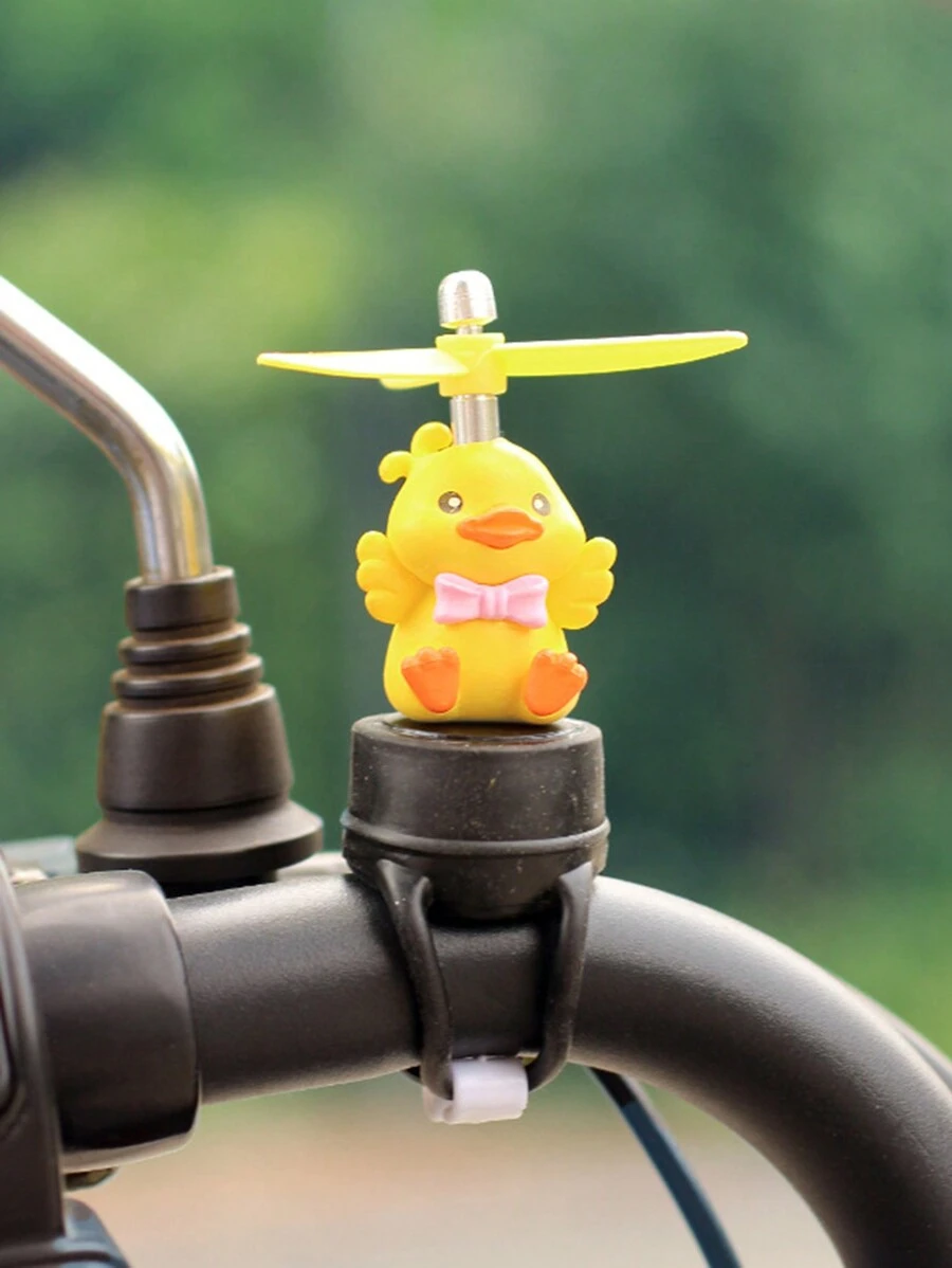 1pc Bicycle Armrest Decoration Ornament Cute And Creative Cartoon Yellow Duck