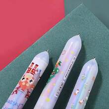 Dekoracja świąteczna 1PC Dziesięć kolorowych długopisów na Boże Narodzenie, słodkie nagrody świąteczne, prezenty, kolorowe długopisy, długopisy do kont ręcznych, wielokolorowe długopisy w roku szkolnym - wielobarwność - Zobacz 3