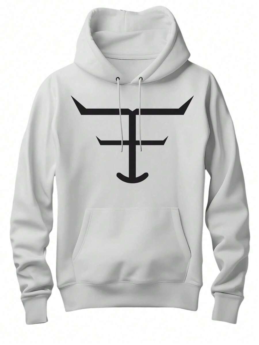 Blusa de Frio Moletom Masculino Canguru Texas TXC Country Algodão com Bolso e Capuz - Branco - Visão 1