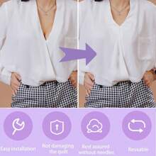 一套便携式缝纫机配件，包括绗缝枪、迷你缝纫枪、微型缝纫包边枪、服装微型标签缝纫工具（1 个标签枪 + 6 根针 + 500 个白色和 500 个黑色按扣） - 紅色 - 查看 2