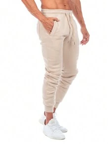 OPP´S JEANS Men's Sports Jogger Pants With Adjustment Drawstring - 米色 - 查看 3