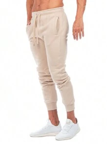 OPP´S JEANS Men's Sports Jogger Pants With Adjustment Drawstring - 米色 - 查看 5