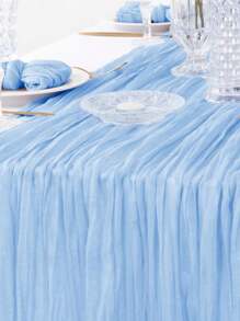 4-Seasons Vintage Country Style Sheer Fabric Tablecloth, Tablerunner, Bohemian Elegant Decor For Easter, Wedding, Baby Shower, Birthday Party, Rustic Dining Table Centerpiece - Multicolor - View 6