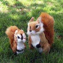 1pc Adorable Realistic Fluffy Forest Animal Squirrel Brooch - Yellow - View 2