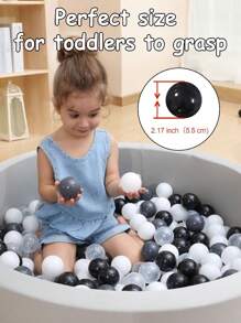 30 piezas de bolas de plástico resistentes a la presión de 2.17 pulgadas/5.5 cm de colores para piscina de bolas de niños pequeños, parque infantil, tienda de campaña, decoración de fiestas de cumpleaños - suaves y seguras, perfectas para fiestas, parques infantiles y piscinas