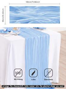4-Seasons Vintage Country Style Sheer Fabric Tablecloth, Tablerunner, Bohemian Elegant Decor For Easter, Wedding, Baby Shower, Birthday Party, Rustic Dining Table Centerpiece - Multicolor - View 20
