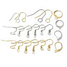 20pcs Stainless Steel DIY Earrings Hooks Clasp Findings Handmade Jewelry Making Accessories Earwire Accessories - Earring Hooks - View 2