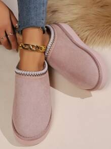 Dép lông siêu mềm cho nữ - Dép xỏ ngón ấm cúng có đế chống trượt an toàn - Hoàn hảo để thư giãn trong nhà vào những ngày lạnh - Màu Hồng baby - Xem 5