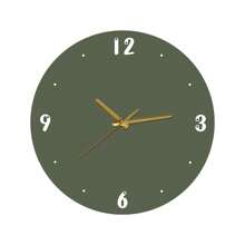 安静学习时钟：电池供电，时尚的教育工具，适用于教育环境和卧室。1 静音挂钟 - 电池供电，扁平，装饰设计。非常适合客厅、厨房、办公室和节日装饰（无需电池） - 墨綠色 - 查看 15
