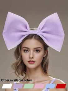 全新超大 3D 蝴蝶结面料头带，可爱甜美照片头饰，修饰小脸浴室发饰，发带，发箍头带 - 彩色 - 查看 1