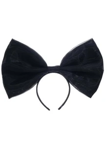 全新超大 3D 蝴蝶结面料头带，可爱甜美照片头饰，修饰小脸浴室发饰，发带，发箍头带 - 彩色 - 查看 3